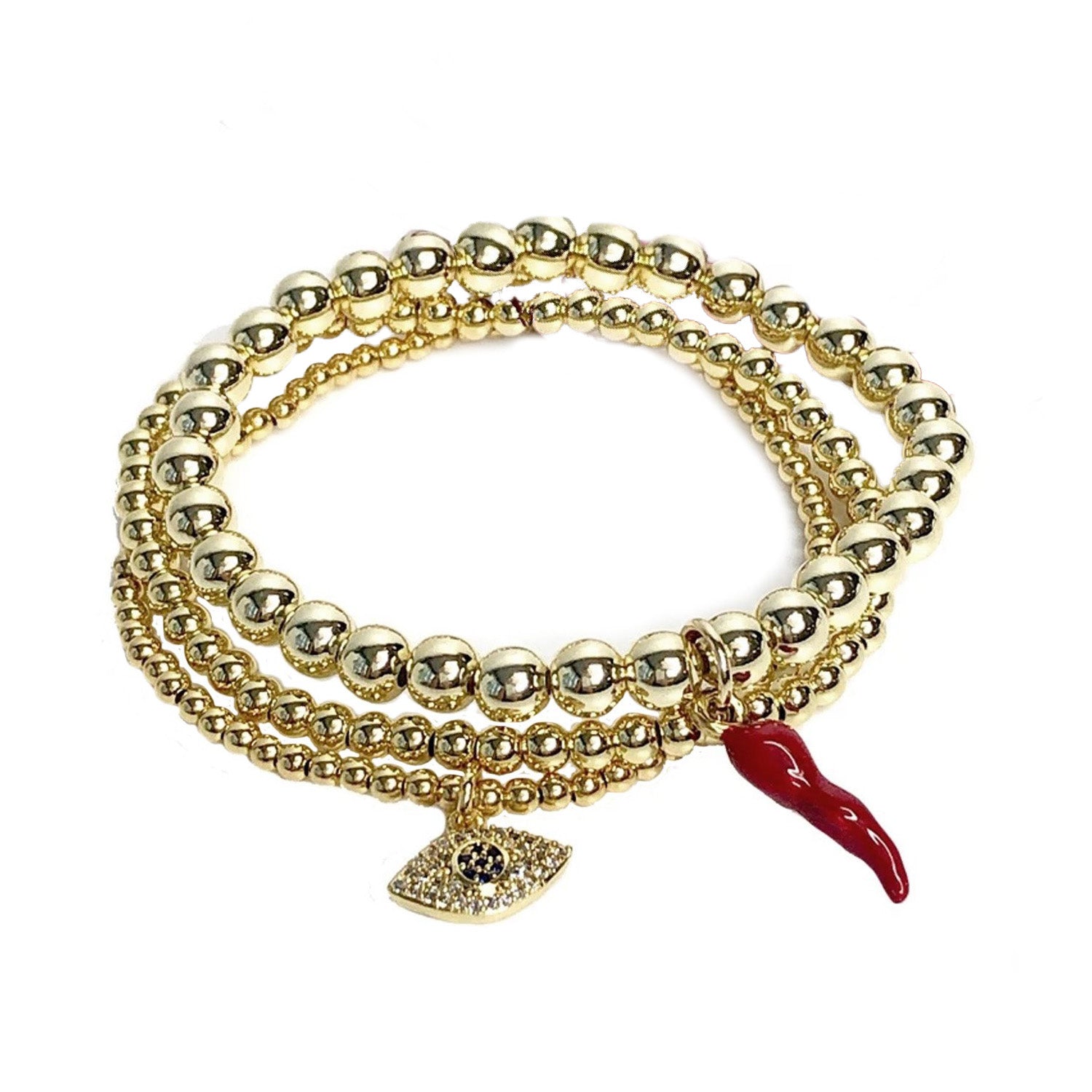 Italian horn charm on sale bracelet