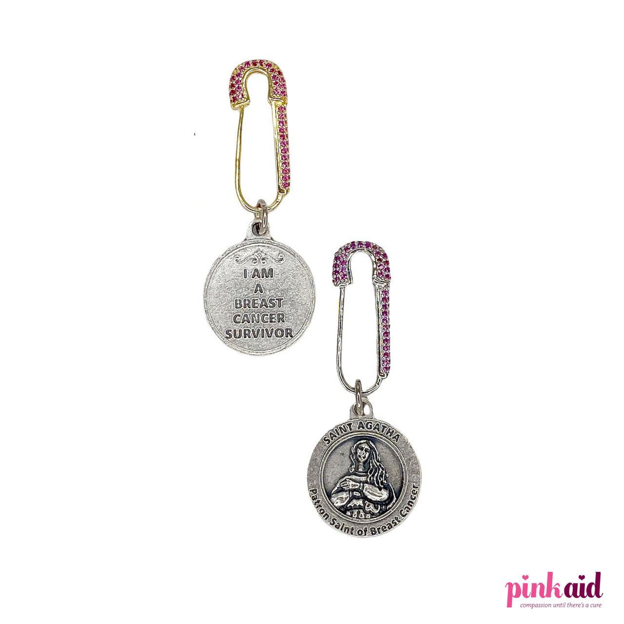 St. Agatha Breast Cancer Awareness Safety Pin