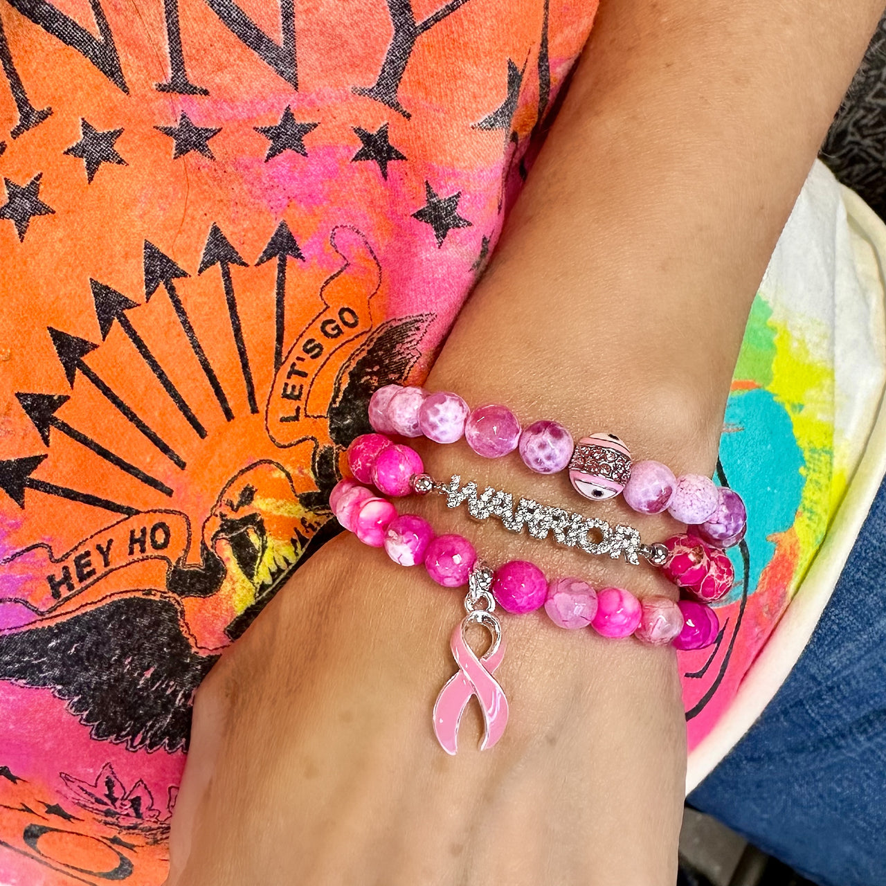 Babs Warrior Breast Cancer Awareness Collection of Bracelets