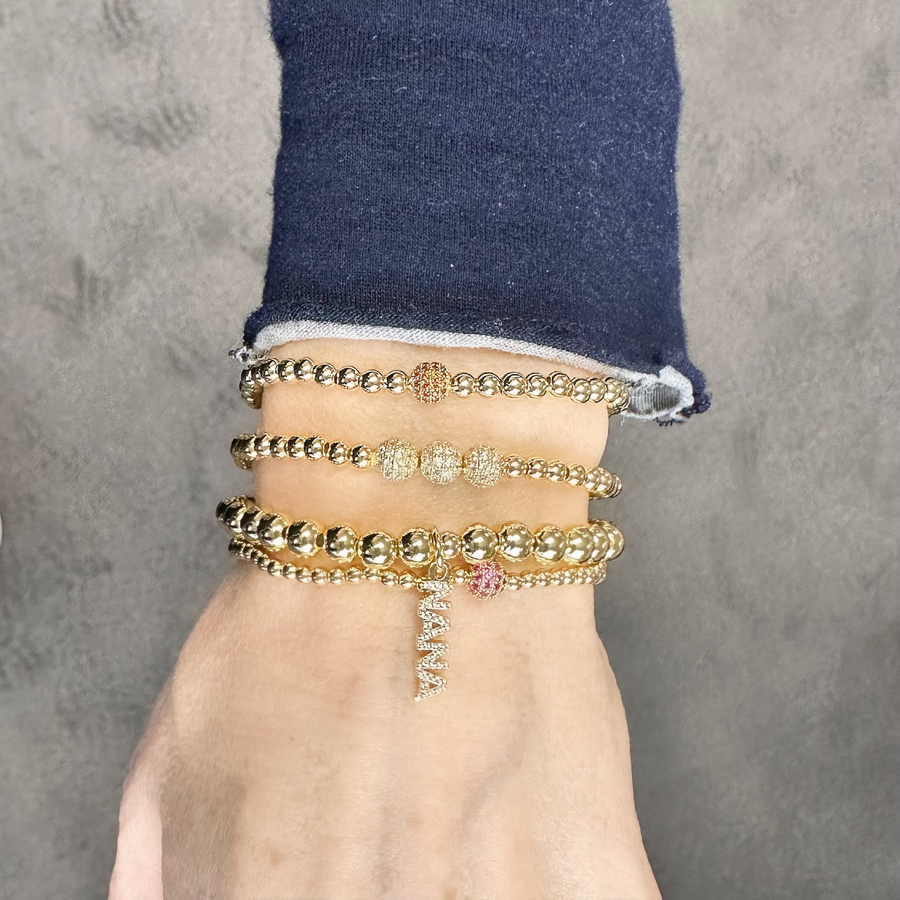 Radiant Nana Gold Charm Bracelet