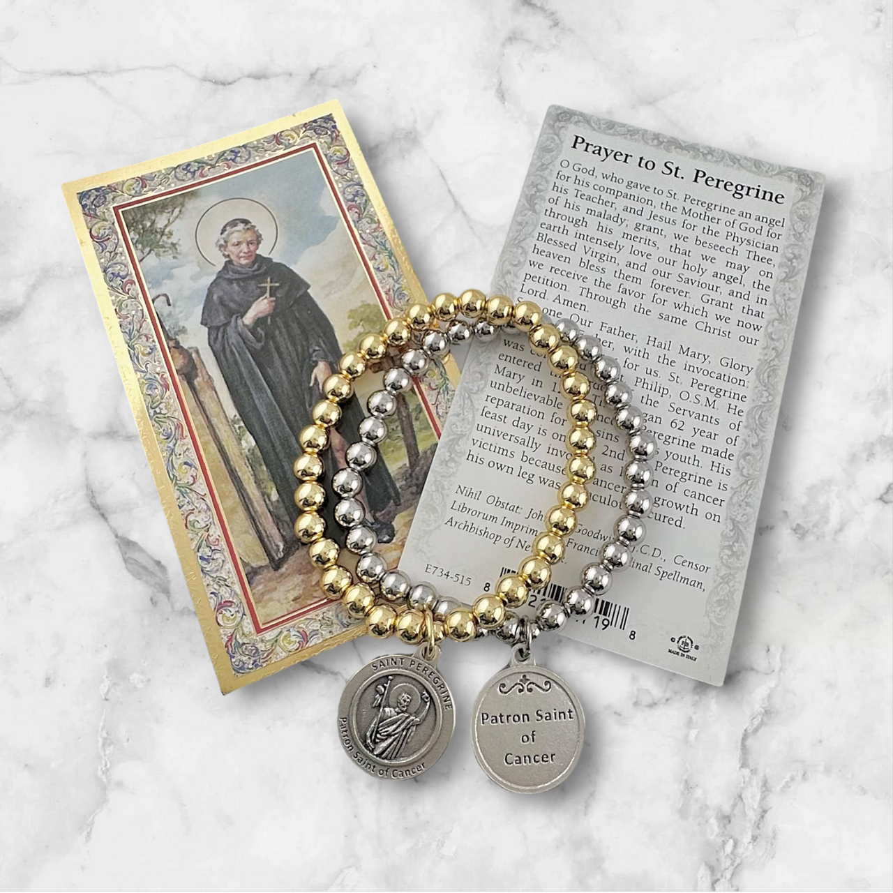 Saint Peregrine Patron Saint of Cancer Bracelet