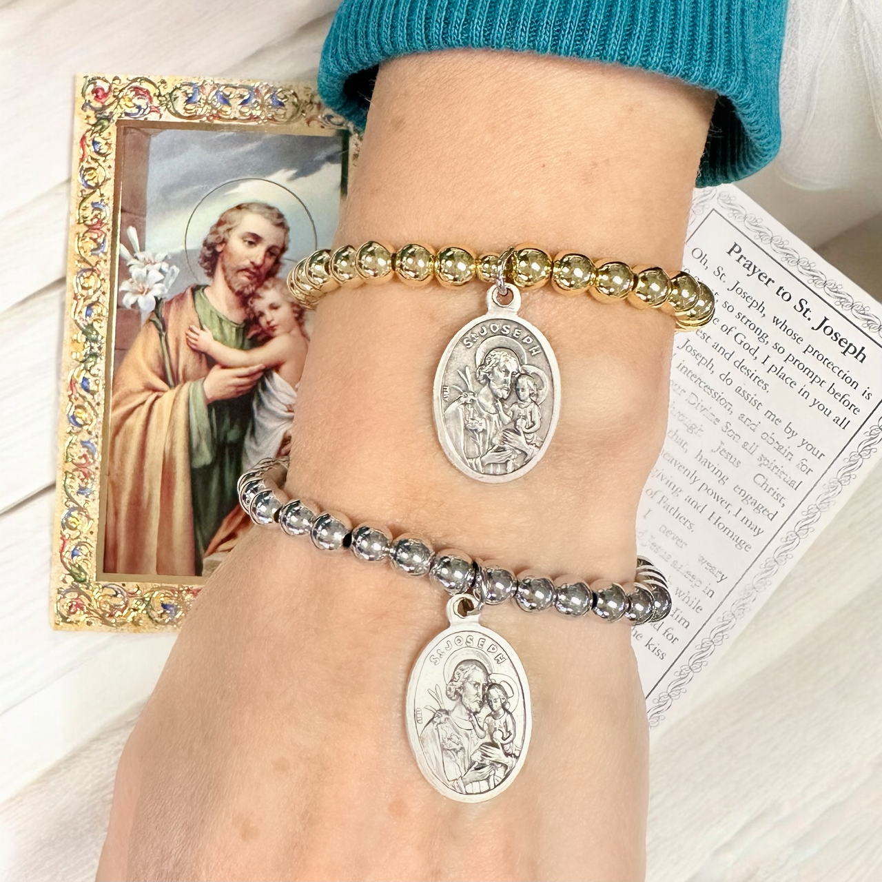 Saint Joseph Beaded Bracelet