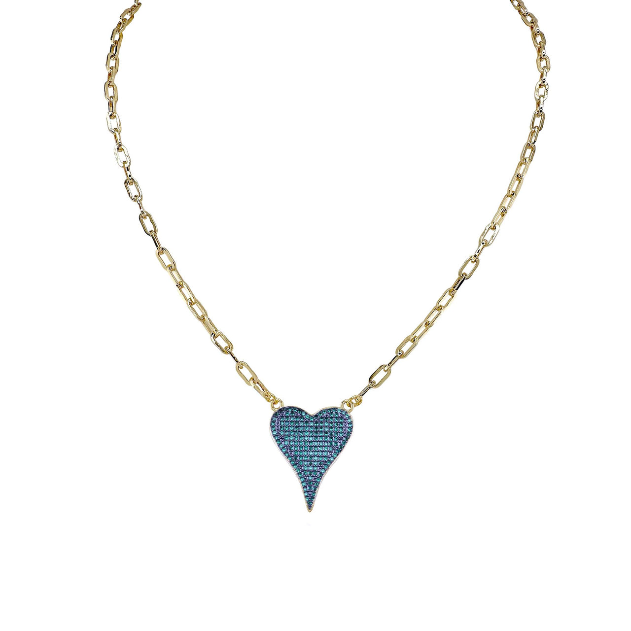 Aimee Paperclip Heart Necklace