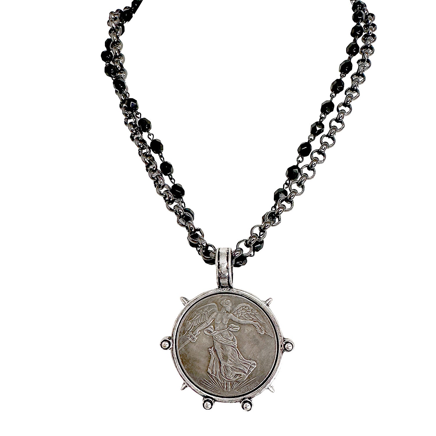 Angelica French Coin Unique Necklace