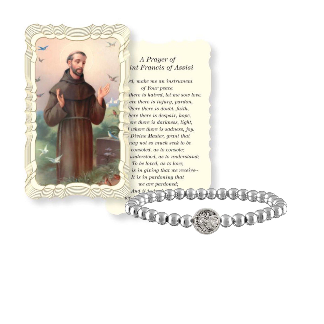 Subliminal Saint Francis Beaded Bracelet