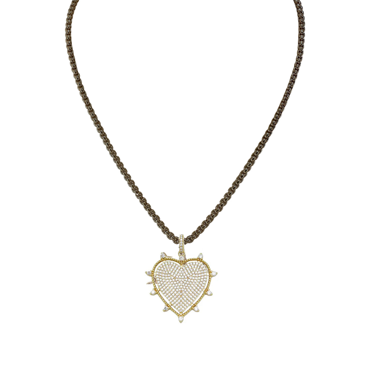 Lindsay Heart Box Link Necklace