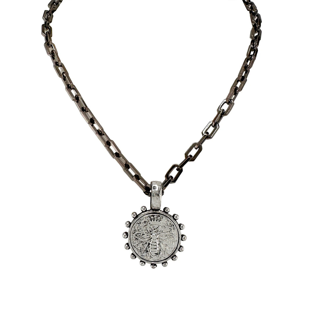 Dakota Queen Bee Coin Necklace