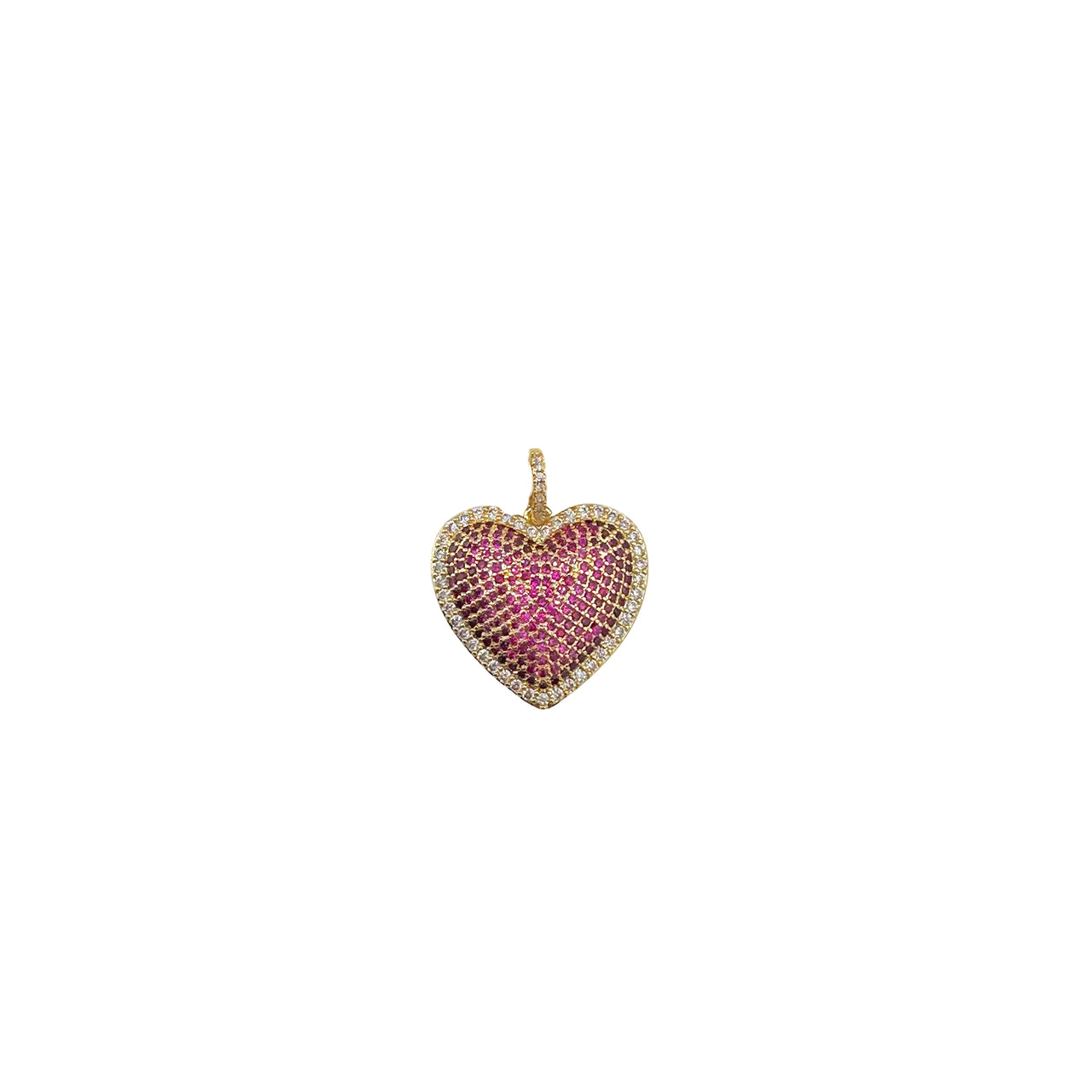 Lila 3-D Heart Charm