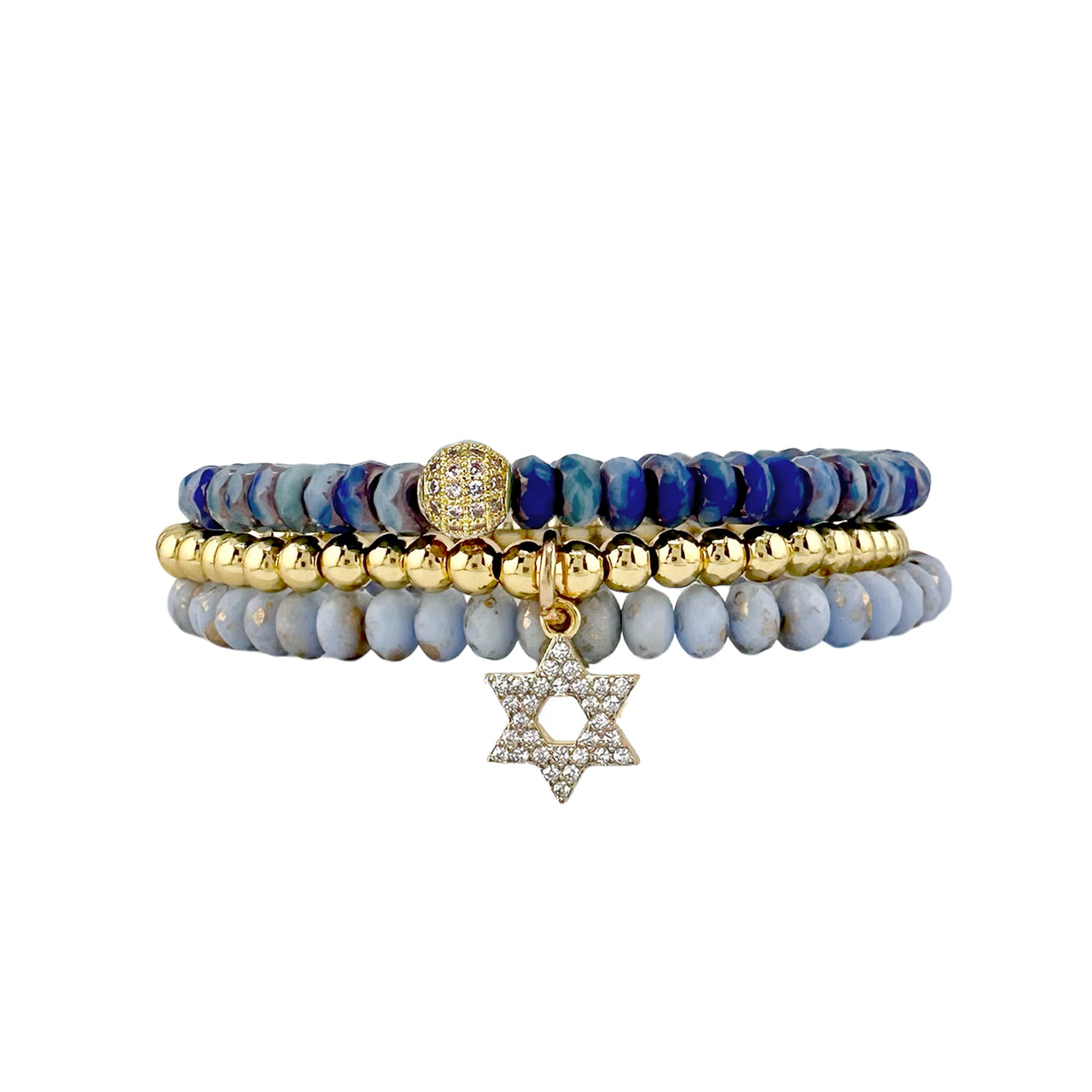 Julie Star of David Stack of Bracelets