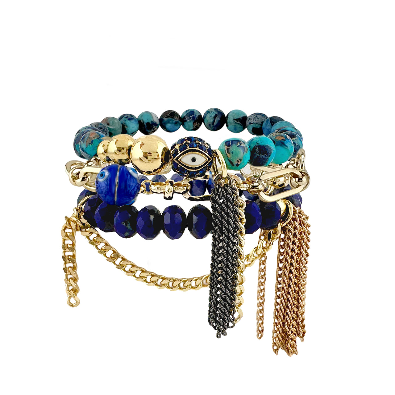 Val Crystal Tassel Bracelet Collection