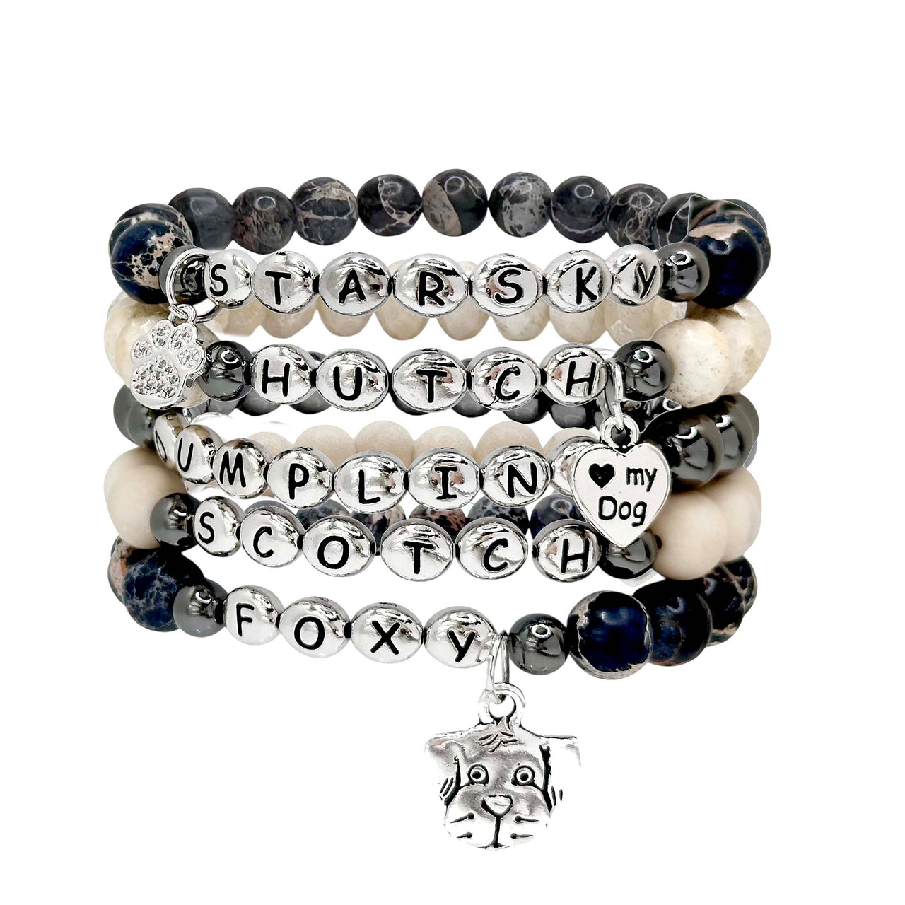 Carrie Personalized Dog Lover Bracelets