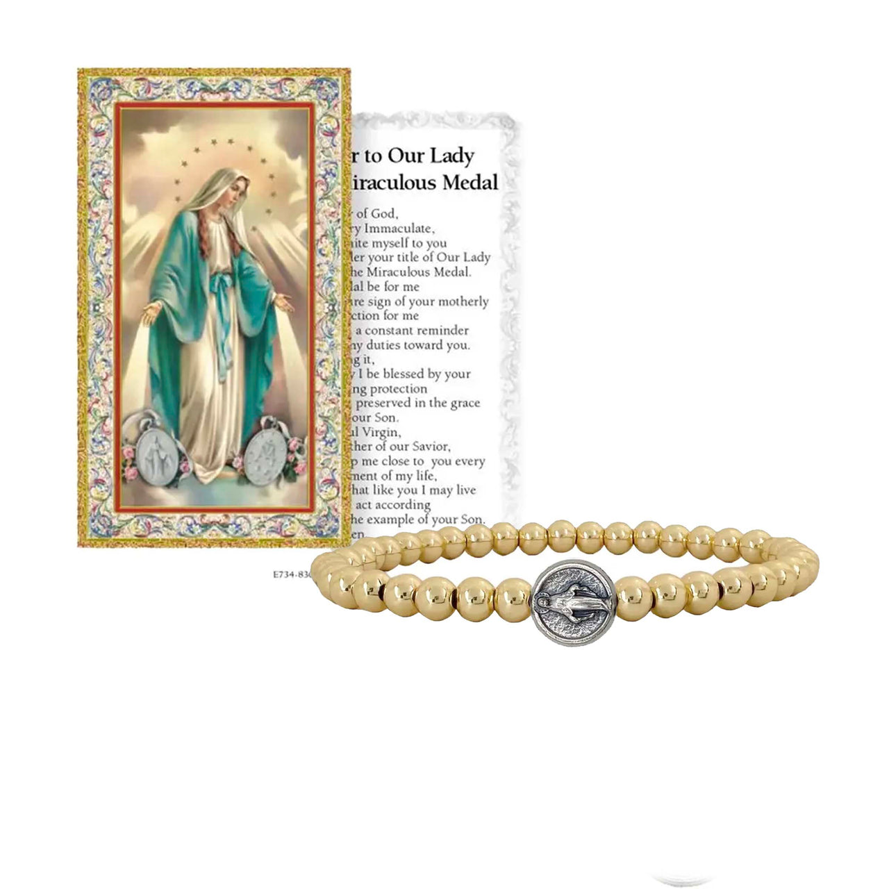 Subliminal Blessed Mother Miraculous Beaded Bracelet