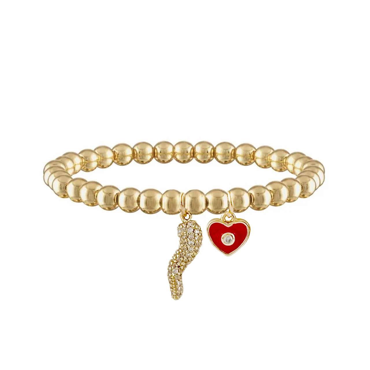 Brandi Heart Horn Beaded Bracelet