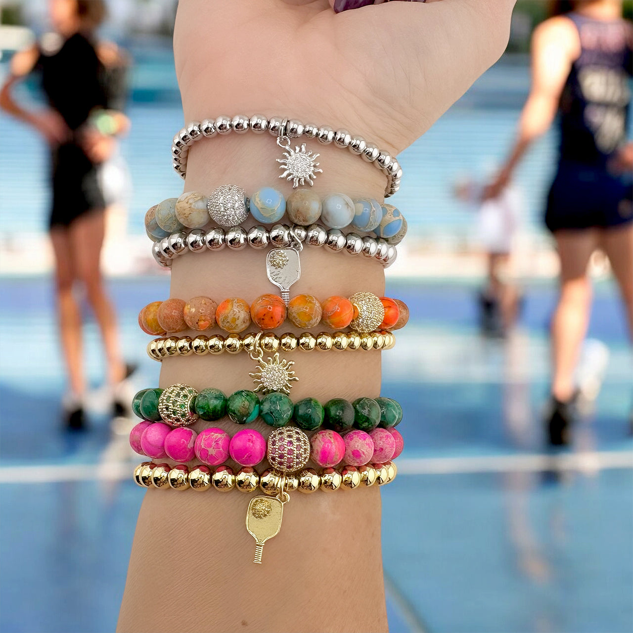 Cindi Pickleball Bracelet Stack