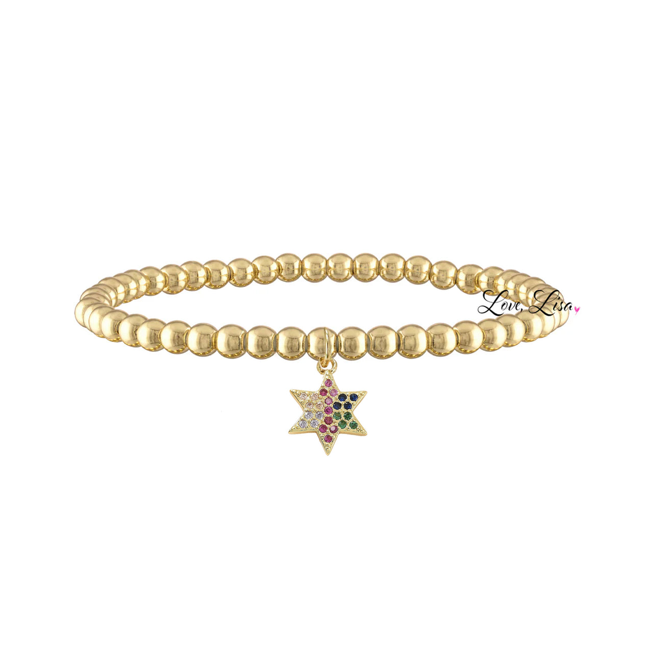 Reyna Colorful Star of David Bracelet