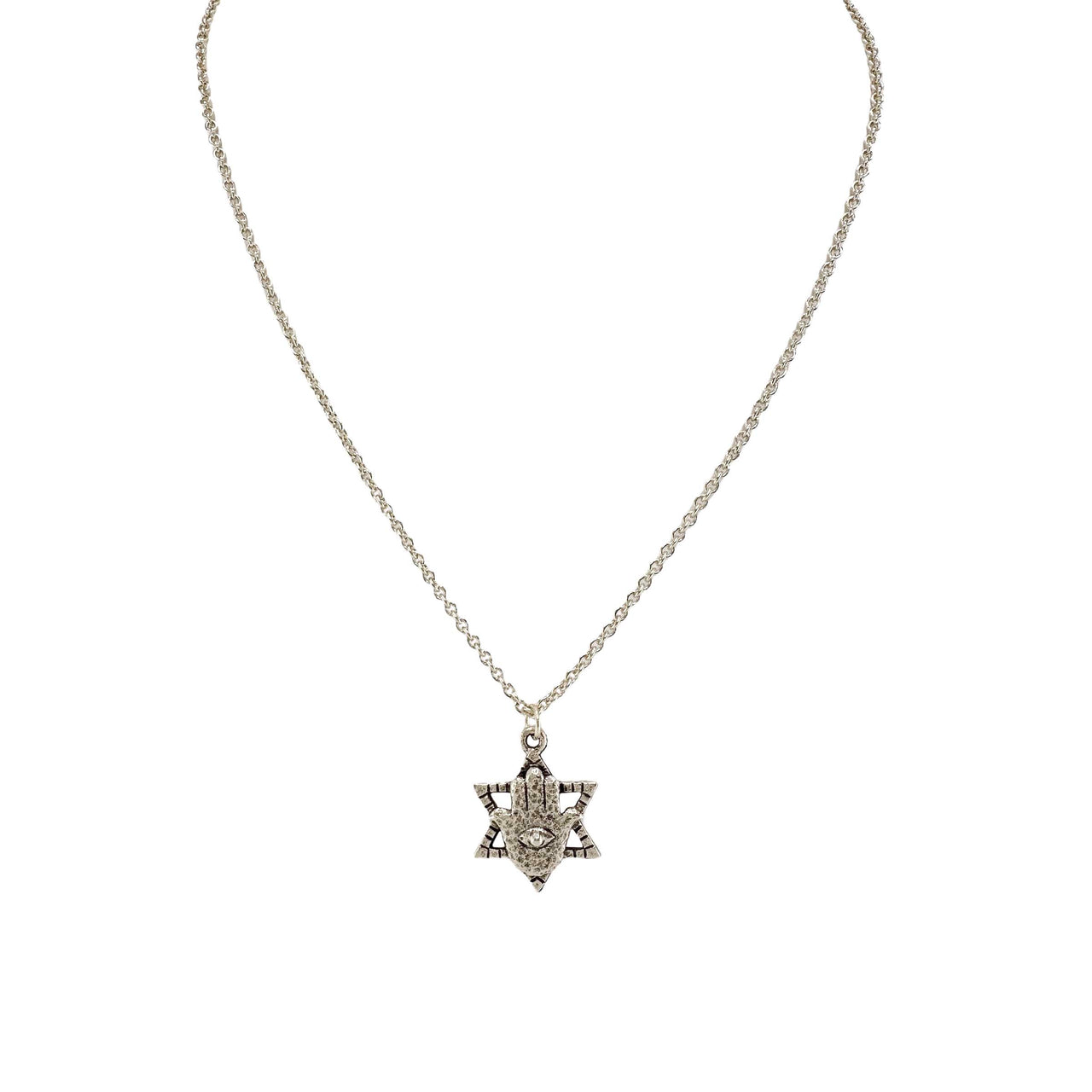 Suzy Jewish Star Hamsa Necklace