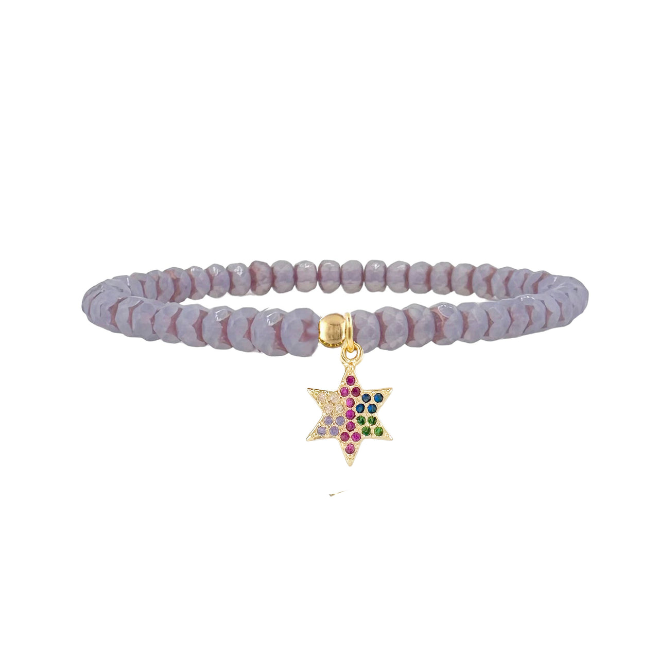 Harper Colorful CZ Star of David  Bracelet