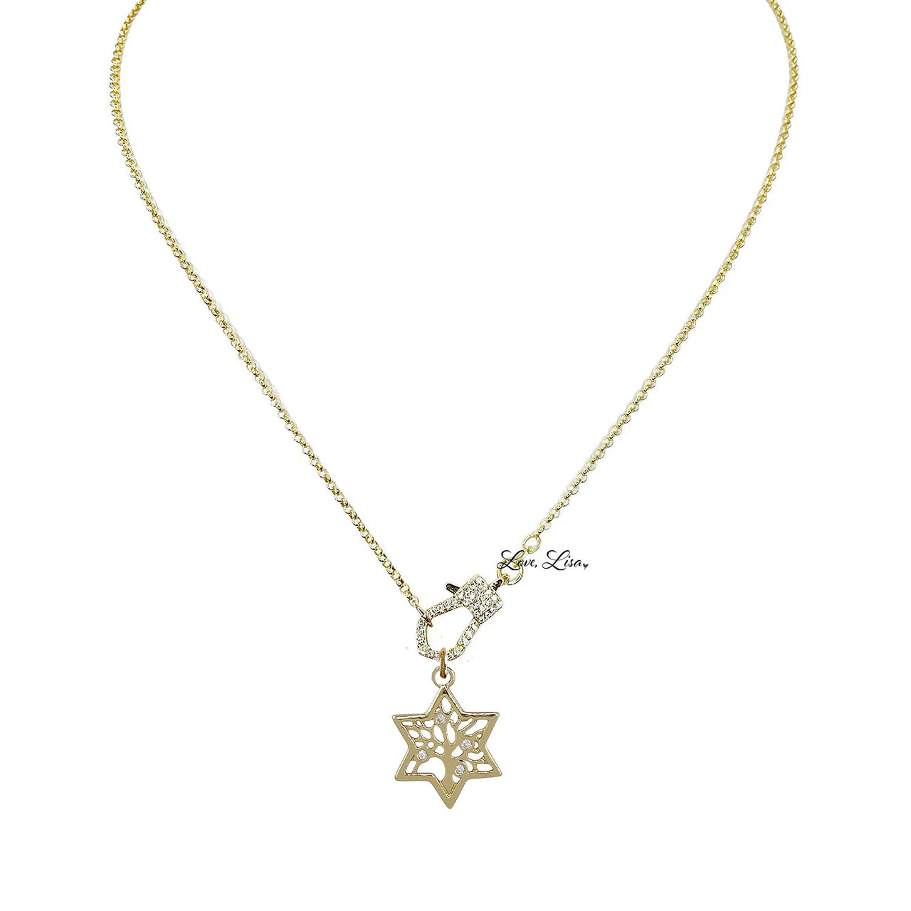 Rachael Star of David Tree of Life Necklace