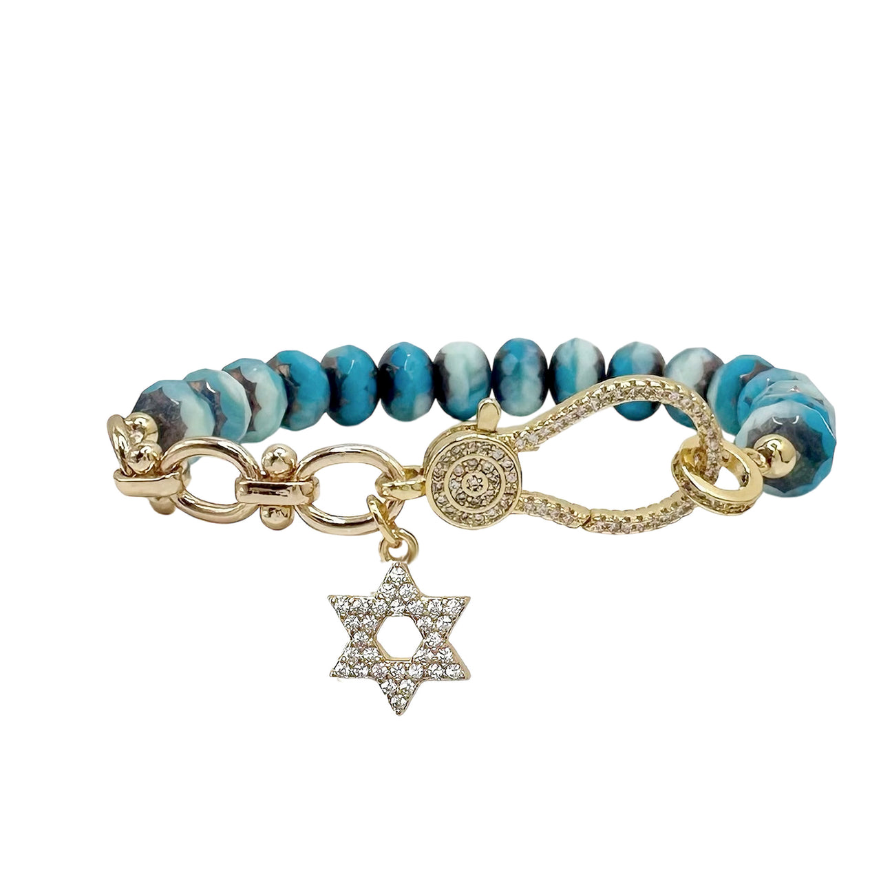 Hailey Star of David Larissa Crystal Beaded Bracelet