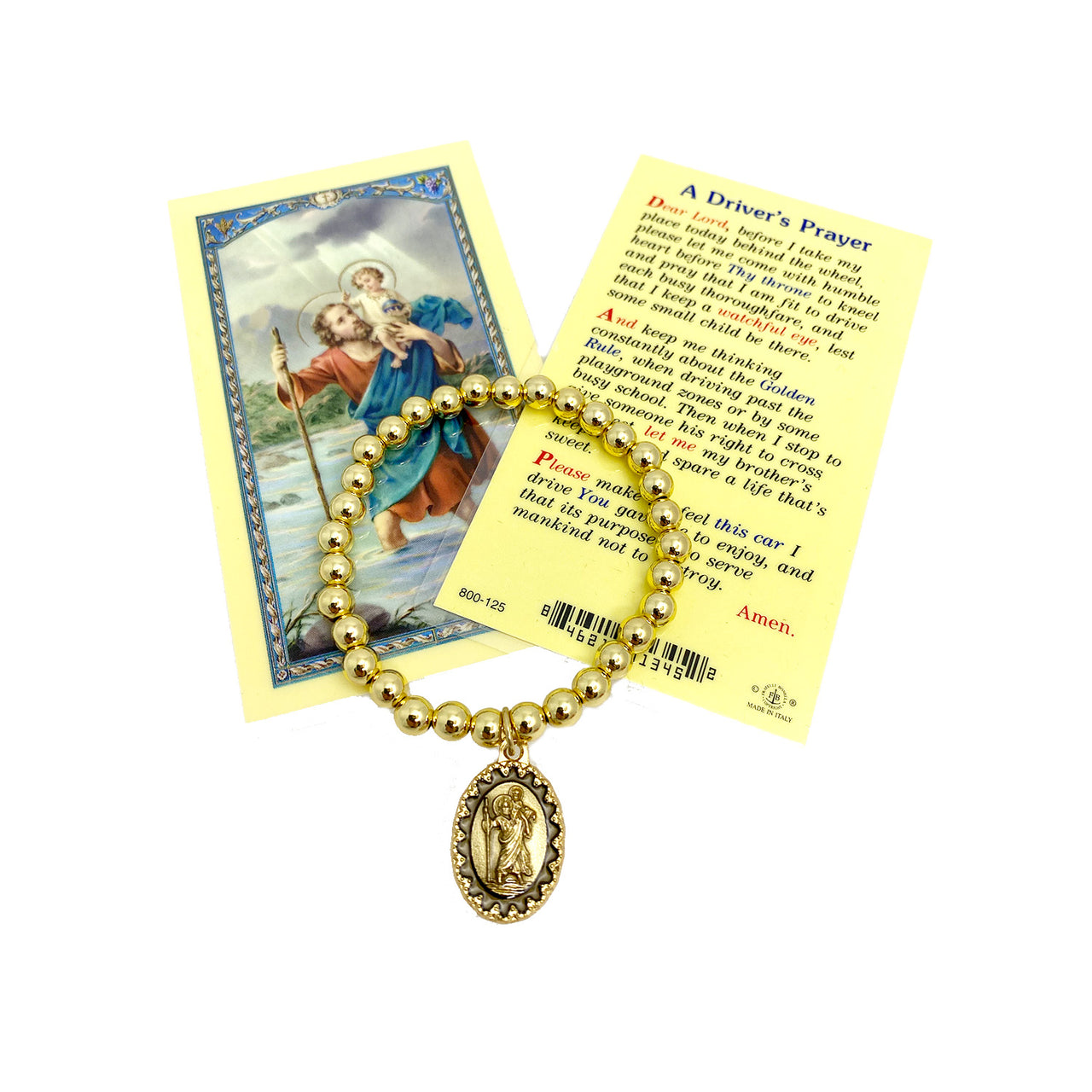 Saint Christopher's Driver's Prayer Bracelet