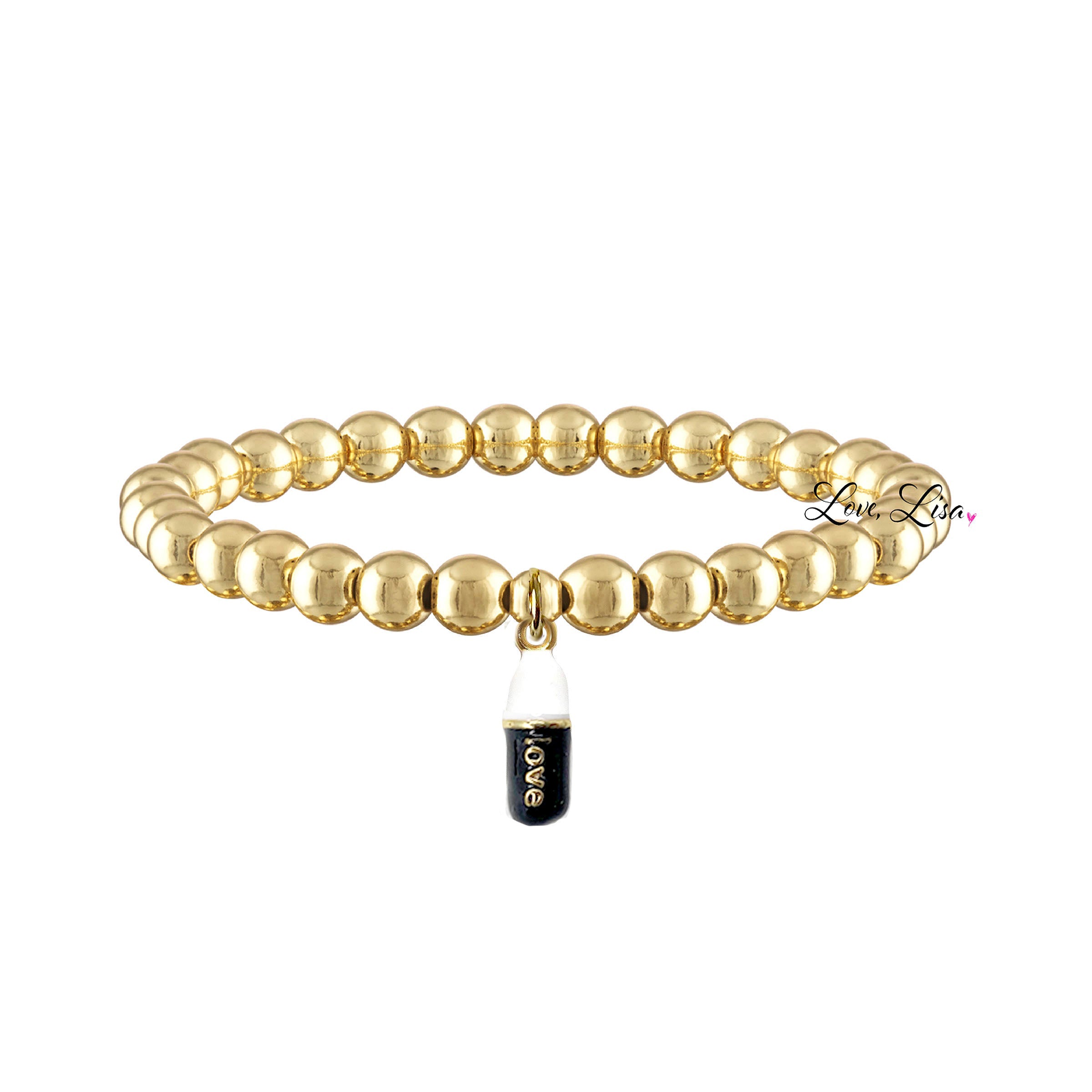 Chill The Eff Out Pill Bracelet - Gold / Black