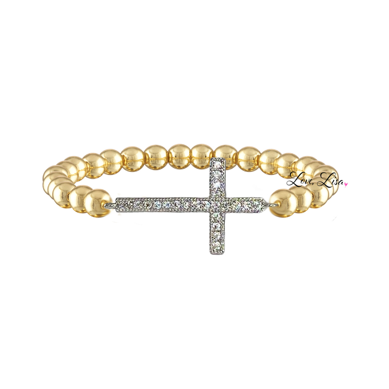 The BEST Stretch Diamond Cross Bracelet