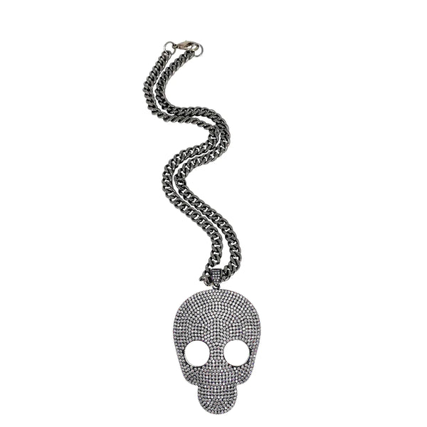 Gothic Skull Necklace Stainless Steel Punk Jewelry For Men Skeleton Pendant --black | Fruugo IN